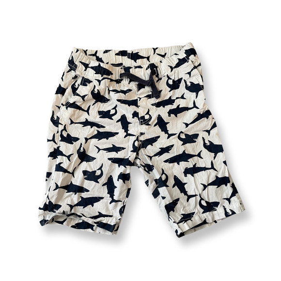 H&M Blue and White Shark Shorts Size 7-8Y - Picture 1 of 3